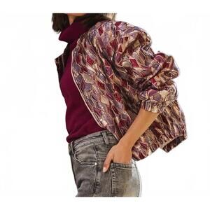 NEW ESQUALO metallic bomber jacket in print